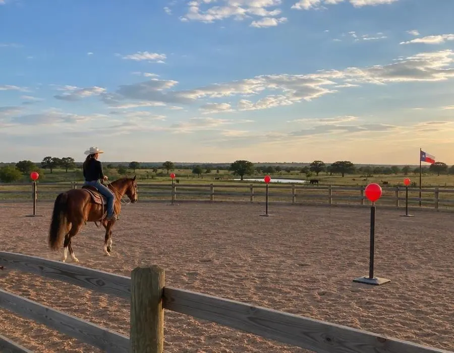 Western equestrian arena course
