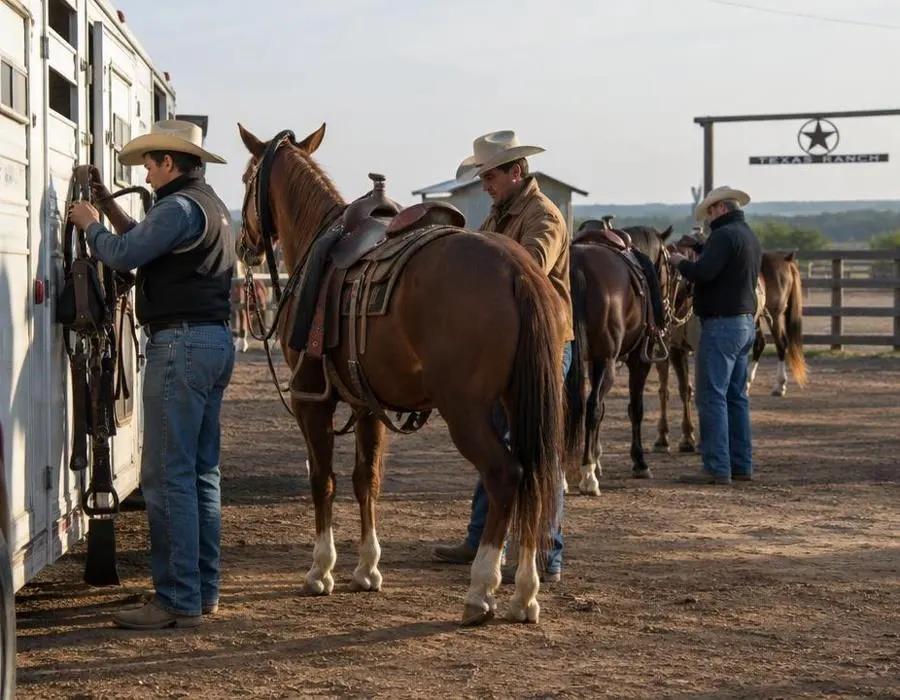Competitors preparing before an event
